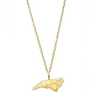North Carolina State Gold Charm Necklace